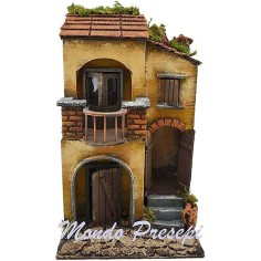 Casa con terrazzo cm 20x20x32 Mondo Presepi 2