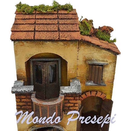 Casa con terrazzo cm 20x20x32 Mondo Presepi