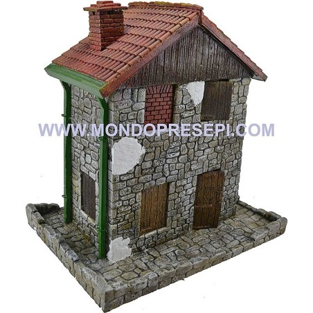 Casa deluxe in resina cm 28x21x30 Mondo Presepi