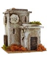 Casa doble de estilo clásico efecto piedra de 24x24x26,5 cm de