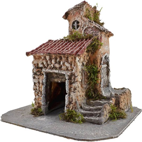 Casa de resina cm 22x21x24 h. Mundo Pesebres