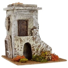Casa de estilo clásico con tienda efecto piedra de 24x24x26,5