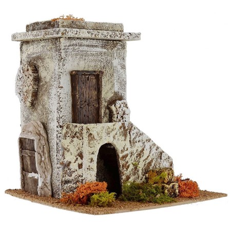 Casa de estilo clásico con tienda efecto piedra de 24x24x26,5