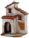Casa in sughero con porticato cm 10x9,5x15,5 h. Mondo Presepi