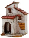 Casa in sughero con porticato cm 10x9,5x15,5 h. Mondo Presepi