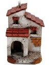 Casa in sughero con porticato cm 10x9,5x15,5 h. Mondo Presepi