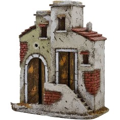 Casa in sughero con scala cm 20x12x23 h. Mondo Presepi