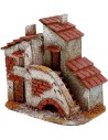 Casa in sughero con scale cm 14x8,5x12 h. Mondo Presepi
