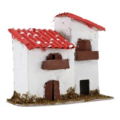 Casale con tetto rosso per presepe cm 13x8x11 h Mondo Presepi 2