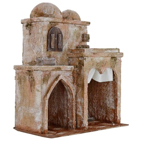 Casa palestina con tienda y templo de 25x14,5x30 cm h