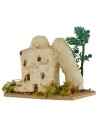 Casa palestina con columna inclinada de 9,5x6,6x9 cm h