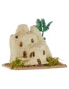 Casa palestina con columna inclinada de 9,5x6,6x9 cm h