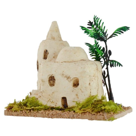 Casa palestina con palma cm 9,5x6,7x9 h Mundo