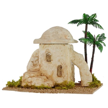 Casa palestinese con scalinata ed arco cm 18x11x15 h Mondo
