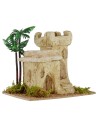 Casa palestinese con torre cm 18x10,8x16,5 h