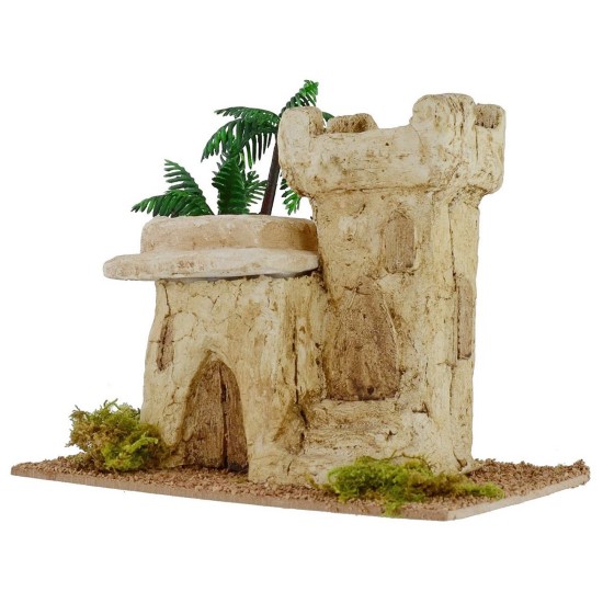 Casa palestina con torre de 18x10,8x16,5 cm h