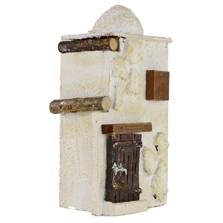 Casa palestina de madera estucada cm 11x9x23 h Mundo Pesebres