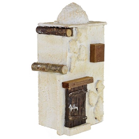Casa palestina de madera estucada cm 11x9x23 h Mundo Pesebres