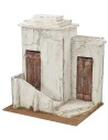 Casa palestina de madera estucada de 52,5x35x54 cm de altura para estatuas