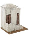 Casa palestina de madera estucada de 38x29x42 cm de altura para