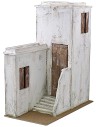 Casa palestina de madera estucada cm 53x29x63 h para estatuas de