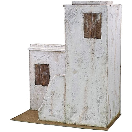 Casa palestina de madera estucada de 53x29x63 cm h para