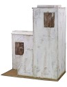 Casa palestina de madera estucada cm 53x29x63 h para estatuas de
