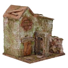 Casa para belén con arco en varios niveles de 10x9x10,5 cm h 2