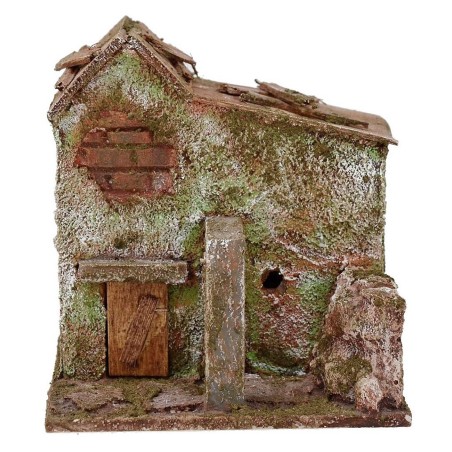 Casa para belén con arco en varios niveles de 10x9x10,5 cm h