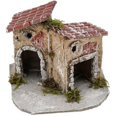 Casa para belén en resina cm 12x12x10 h. Mundo 2