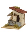 Casa rústica con escalera y pozo para pesebre cm 15x15,5x15 h