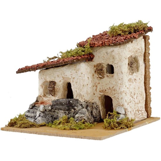 Casa rústica para pesebre de 16x15x12,5 cm h. Mundo Pesebres