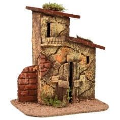 Casa singola disposta su due piani 14x10,5x15,5 h Mondo Presepi