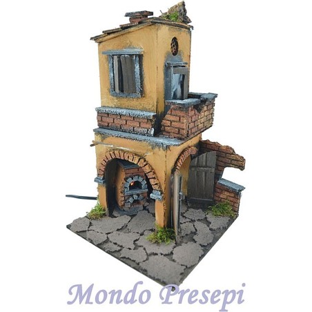 Casa estilo Napolitano pesebre con pórtico y horno ef. 