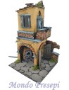 Casa stile Napoletano presepe con portico e forno ef. 