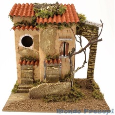 Cascina con scale e portico Mondo Presepi