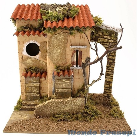 Cascina con scale e portico Mondo Presepi