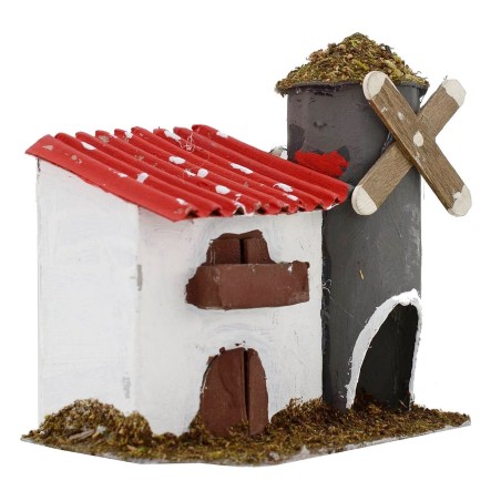 Cascine with silos for presepe cm 12x8x11, 5 h