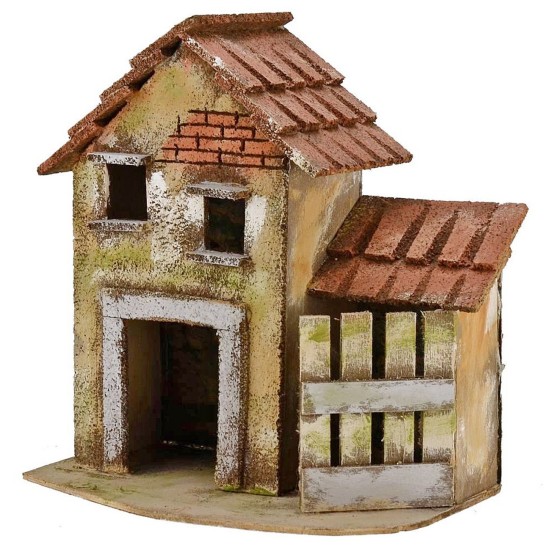 Cascina con stalla 24x14x25h Mondo Presepi