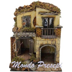 Casas Napolitanas estilo 700 pesebre con puerta cm 30x25 Mundo 2