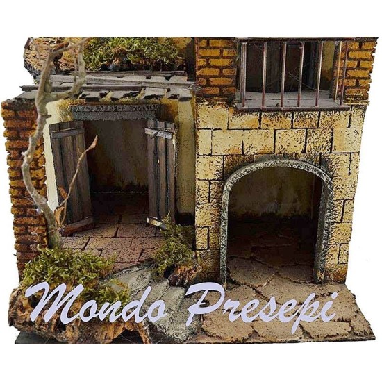 Case Napoletane stile 700 presepe con portone cm 30x25 Mondo