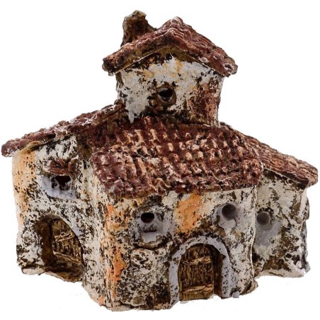 Stacked houses in resin cm 9x5x8 h.