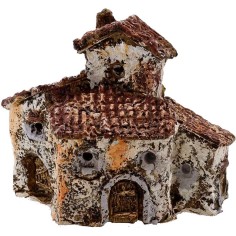 Stacked houses in resin cm 9x5x8 h. 2