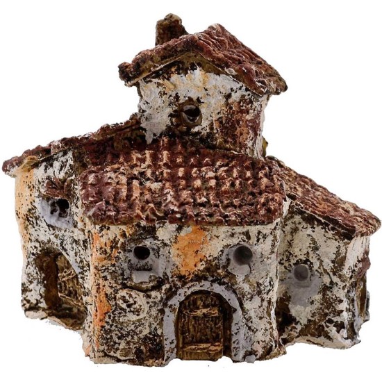 Stacked houses in resin cm 9x5x8 h.