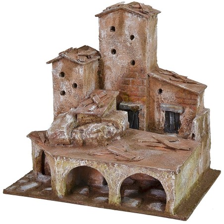 Case coloniche con porticato cm 22x15x21 h