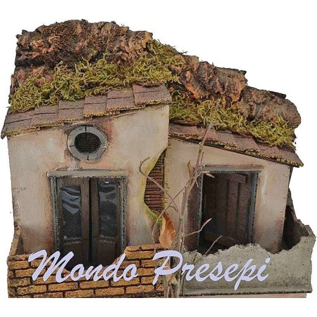 Casas con balcón de 30x25x40 cm de altura. Mondo Presepi