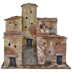 Houses in the distance with staircase cm 22x15x21 h