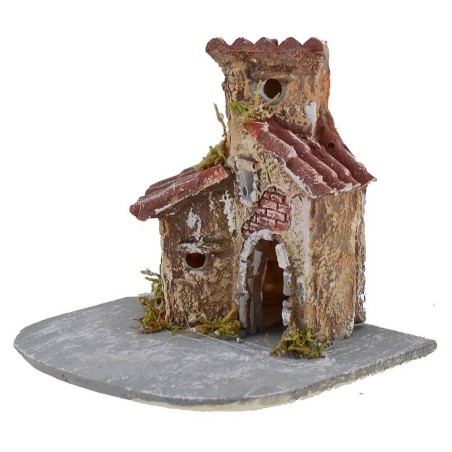 Resin houses for creche 12x11x11 cm h.