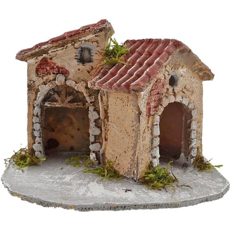 Case presepe in resina cm 15x12x11 h. Mondo Presepi