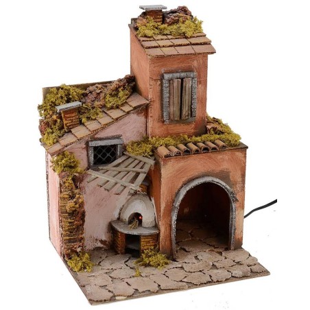 Casas estilo 700 con horno funcionando de 30x25x40 cm de altura. Mundo.